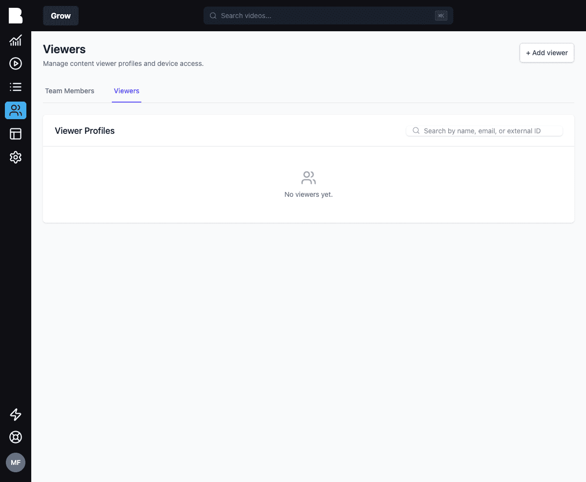 Viewer profiles