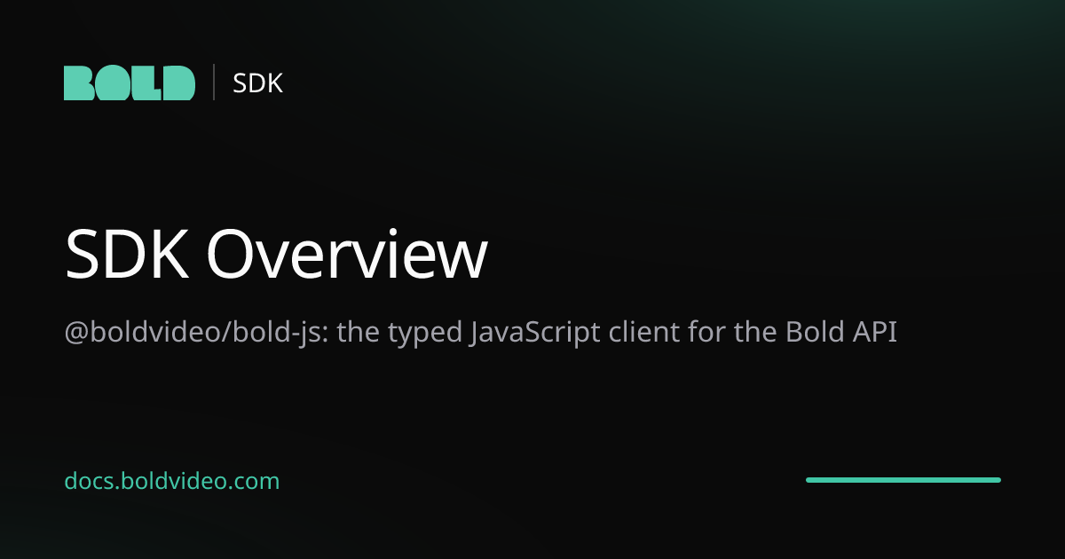 SDK Overview